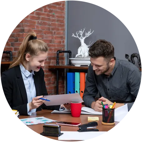 A collaborative meeting between BooksMerge accounting experts to deliver accurate financial services.