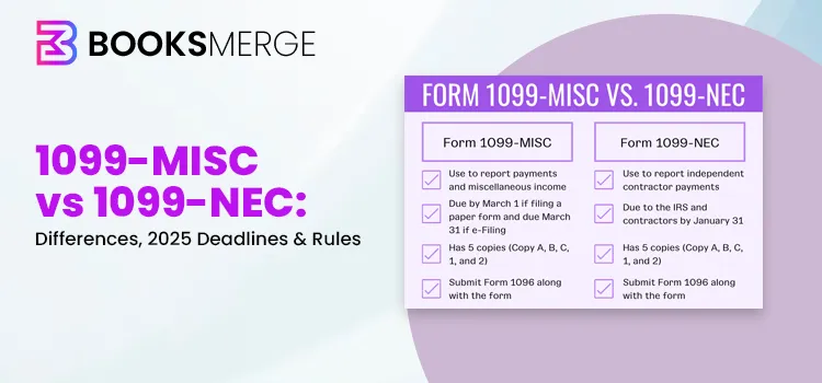 1099-MISC vs 1099-NEC: Difference, 2025 Deadlines & Rules Explaine By booksMerge