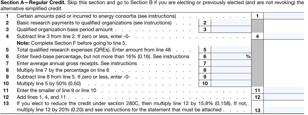 Form 6765 Section A: booksmerge Everything you need to know