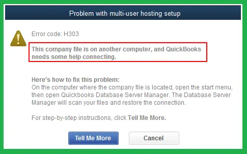 quickbooks error h303
